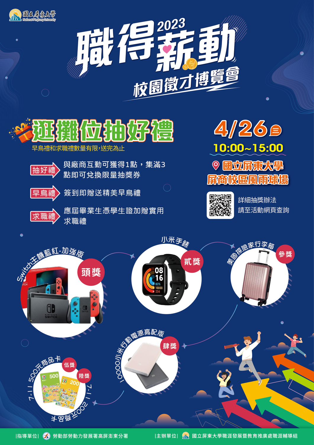 【徵才】國立屏東大學112年4月26日「2023職得薪動校園徵才博覽會」活動圖片